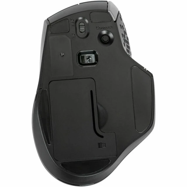 Alt view image 3 of 7 - Bluetrace Wireless Ergonomic Mouse, 2.4GHz Connection with USB and Laser Precision, 7 Functional Buttons, Black (AMW584GL)