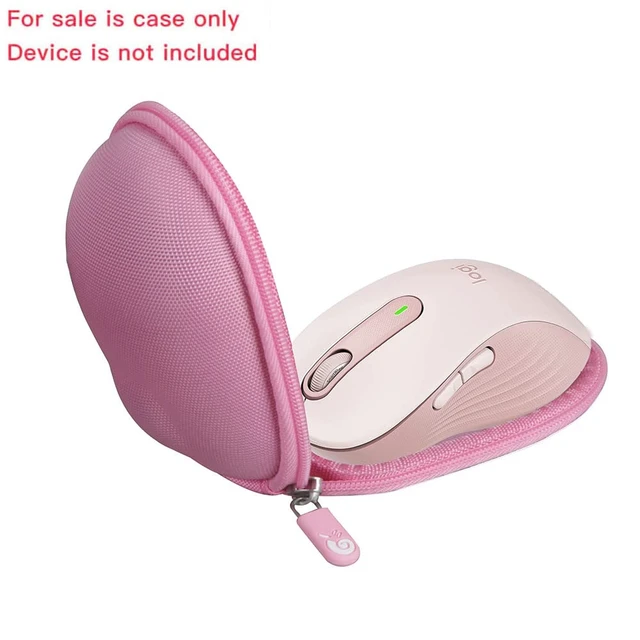 Alt view image 2 of 6 - Hard Travel Case for Logitech Signature M650 Wireless Mouse (Pink, Case for M650)