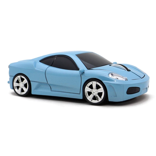 Alt view image 2 of 4 - Wireless Mouse Sports Car Mouse USB Computer Mice Optical 2.4GHz with Headlight 1600DPI for PC Laptop MAC (Blue)
