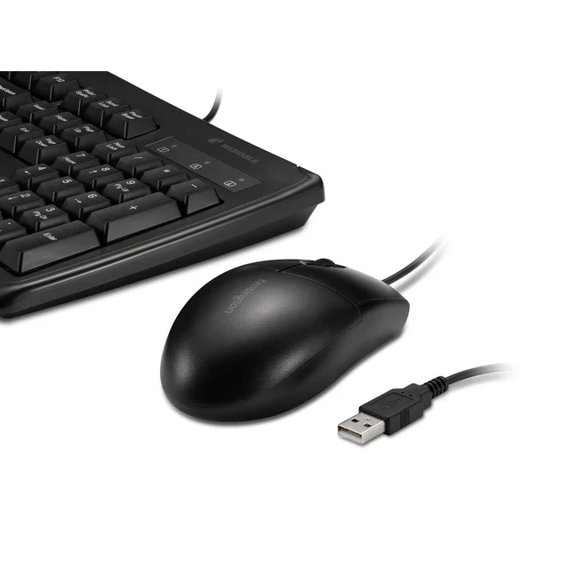 Alt view image 3 of 7 - Pro Fit Washable Wired Desktop Set (K70316US) | IPx6 deck and IP67 pointer, 104 keys with numeric pad, laser etched legends, 1600 dpi optical sensor, no drivers