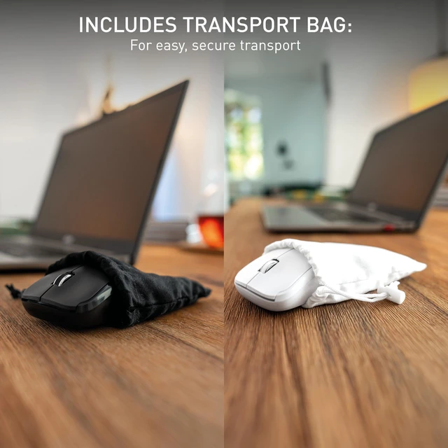 Alt view image 7 of 7 - MW 2200 Compact Laptop Mouse with Nano USB Receiver and Carrying Pouch (White)