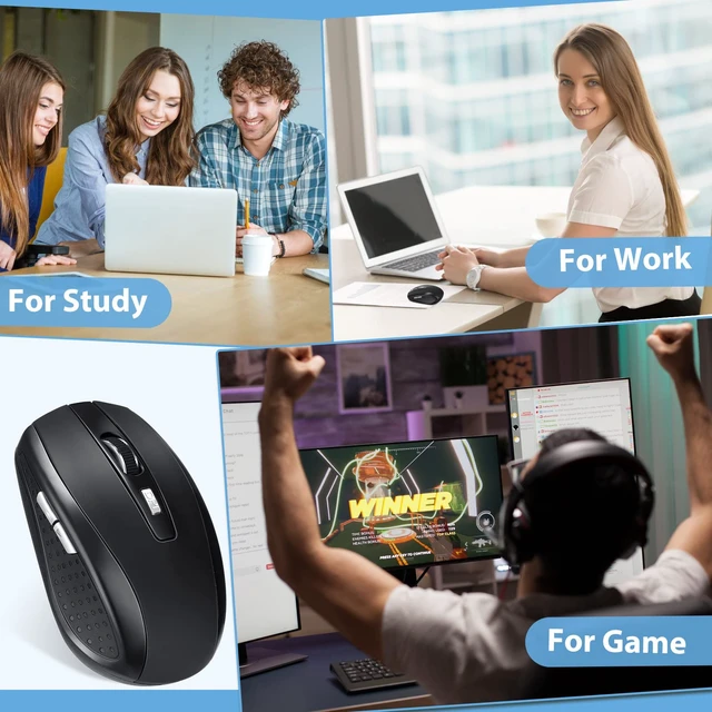 Alt view image 6 of 7 - 8 Pack Wireless Mouse for Laptop 1200dpi Wireless Mouse Bulk | Laptop Mouse Wireless Bulk, Bulk Wireless Mices USB Receiver, 6 Buttons Included USB Receiver Compatible for Desktop, PC