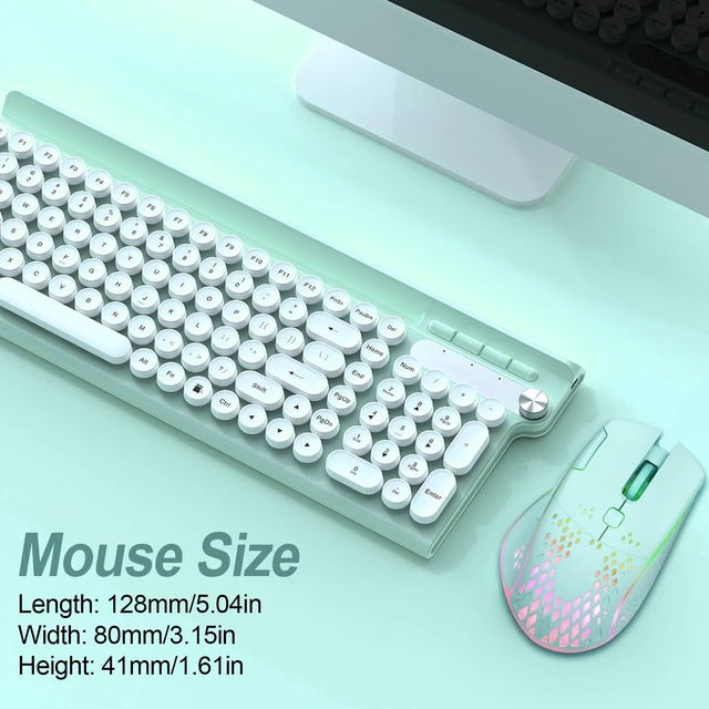 Alt view image 7 of 7 - Wireless Gaming Mouse, C30 Silent Click Wireless Rechargeable Gaming Mouse with Double-Click Key and Colorful LED Lights, 3 Level Adjustable DPI for Gaming and Working (Blue)