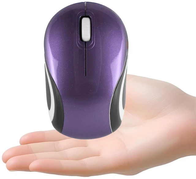 Main image of Mini Small Wireless Mouse for Kids Children 3-7 Years Old Child Size Travel Mouse Portable Mini Cordless Mice with USB Receiver for PC Laptop Computer Purple