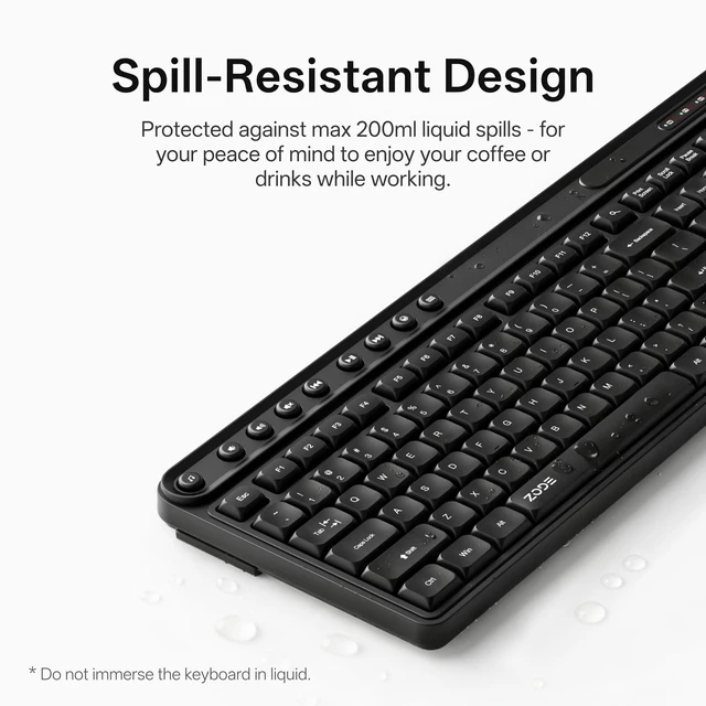 Alt view image 6 of 7 - KM270S Wireless Keyboard and Mouse Combo for Windows, 2.4GHz Wireless, Compact Mouse, 9 Multimedia and Shortcut Keys, 1-Year Battery Life, for PC, Laptop - Black
