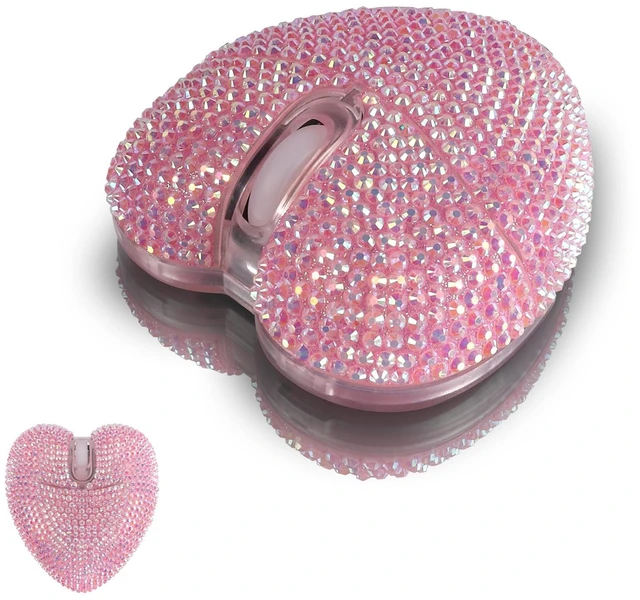 Main image of Stylish Heart-Shaped Wireless Bluetooth Mouse Rechargeable, Silent, RGB Light and Perfect for Laptop & PC