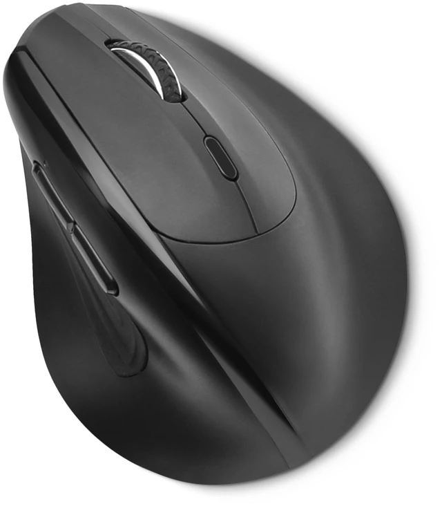 Main image of 6-Button Vertical Wireless Mouse for Laptop & Desktop PC, Right-Handed, Adjustable DPI, Medium to Large Palm Sizes, Black