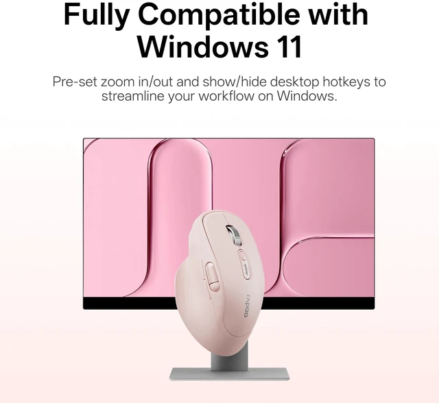 Alt view image 6 of 7 - M680 Wireless Mouse - for Small to Medium Hands, Bluetooth 5.0/4.0 + 2.4GHz Tri-Mode Multi-Device Mouse, Free-Spin Scroll, Horizontal Wheel, Silent Clicks, 4800 DPI, 2-Year Battery