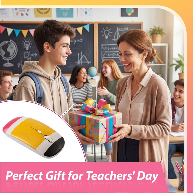 Alt view image 6 of 6 - Wireless Pencil Mouse, Silent Click Portable for Laptop | Cute Pencil Design, Lightweight and Portable, Back to School Supply, Teacher Appreciation Gift, 2 Aaa Batteries Not Included