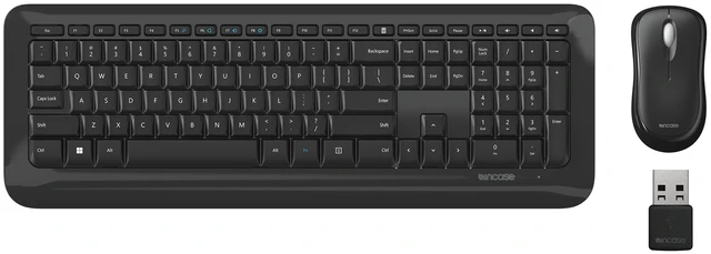 Main image of Desktop 850 Keyboard & Mouse Combo Designed by Microsoft Wireless Connection, Precision Tracking, Wireless AES 128-Bit Encryption, Windows Shortcut Keys, Ambidextrous Design Black