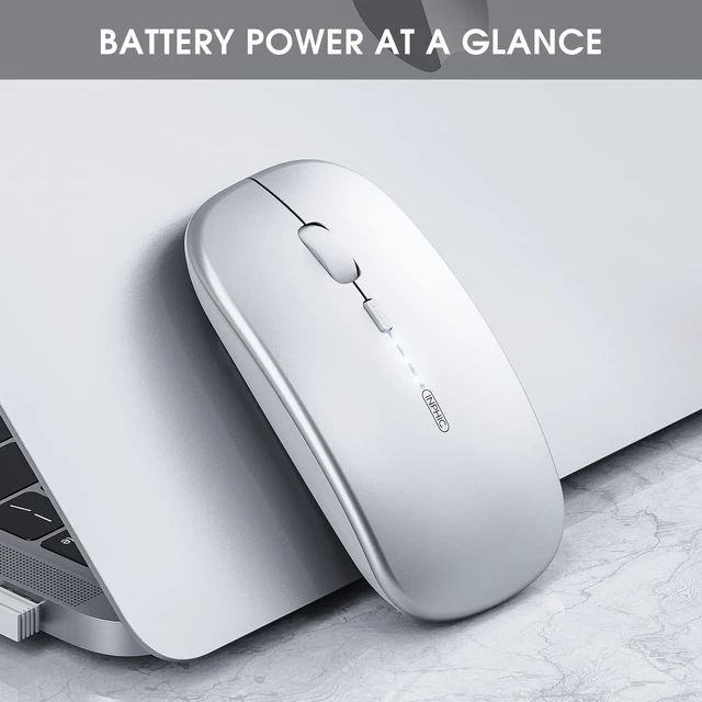 Alt view image 3 of 7 - Rechargeable Wireless Computer Bluetooth Mouse Tri-Mode | BT 5.0/4.0+2.4G, Multi-Device Slim Silent Mouse, 2400 DPI Portable Mouse for iPad MacBook Laptop Android Tablet Windows PC