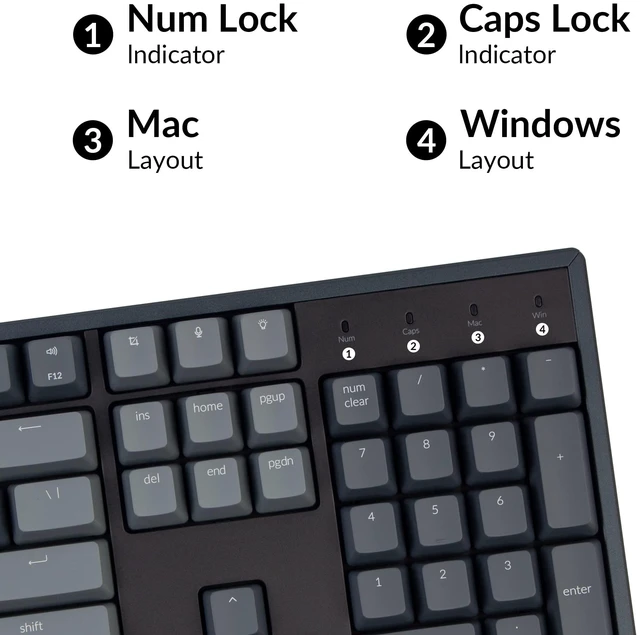 Alt view image 5 of 7 - K10 Full Size 104 Keys Bluetooth Wireless/USB Wired Mechanical Gaming Keyboard with Keychron Super Brown Switch/RGB Backlight/Multitasking Computer Keyboard for Windows/Mac, Aluminum Frame