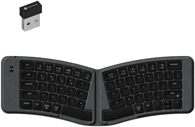 Main image of B11 Pro Ultra-Slim Foldable Wireless Keyboard, 65% Alice Layout | Three Device Switching, 1000 Hz Polling, 2.4 GHz/Bluetooth 5.3/USB-C Wired, ZMK Programmable, Up to 138 Hours Working Time