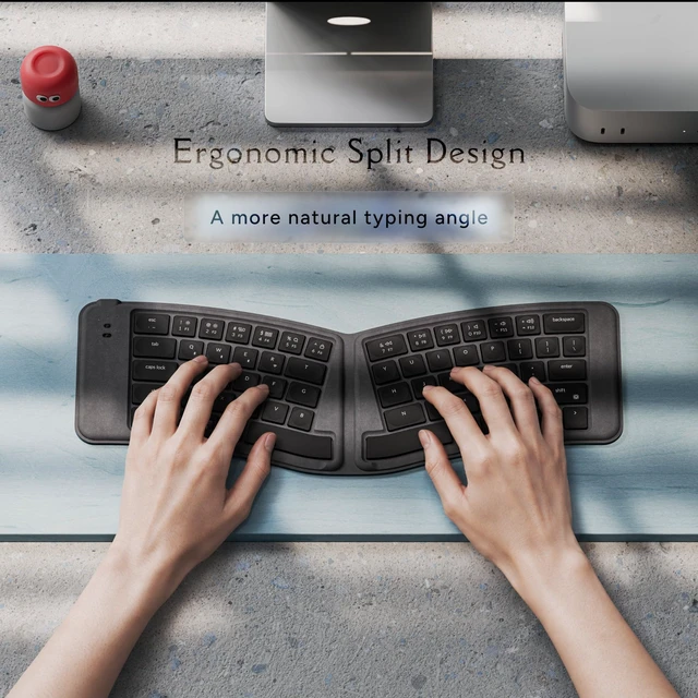 Alt view image 2 of 7 - B11 Pro Ultra-Slim Foldable Wireless Keyboard, 65% Alice Layout | Three Device Switching, 1000 Hz Polling, 2.4 GHz/Bluetooth 5.3/USB-C Wired, ZMK Programmable, Up to 138 Hours Working Time