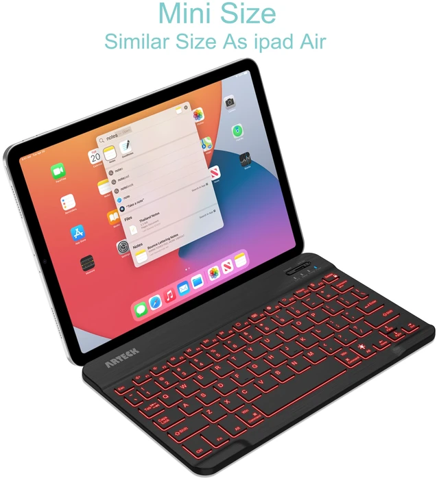 Alt view image 4 of 7 - Universal Backlit Wireless Bluetooth Keyboard for iPad, Tablet, PC