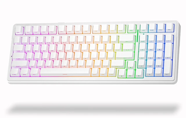 Main image of F99 Wireless Mechanical Creamy Keyboard with Number Pad for Computer | Side Printed PBT Keycaps, Gasket Structure Hot Swap, Creamy Sound, RGB Backlit, Tri-Mode Gaming Keyboard for PC/Laptop/Tablet