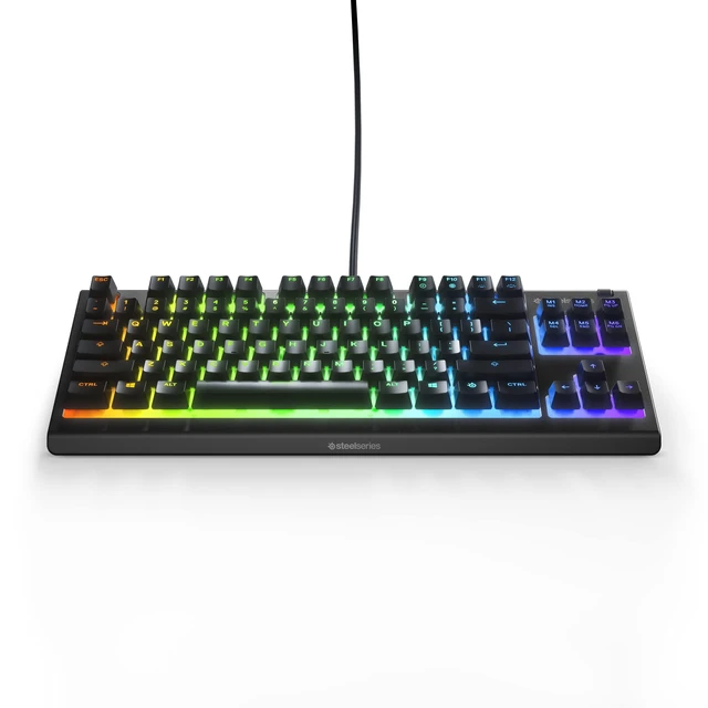 Alt view image 2 of 7 - Apex 3 TKL RGB Gaming Keyboard Tenkeyless Compact Form Factor - 8-Zone RGB Illumination IP32 Water