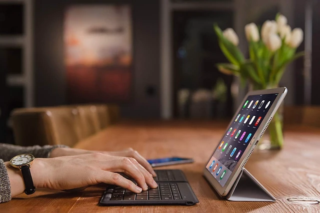 Alt view image 5 of 6 - Wireless Universal Foldable Keyboard for iPad, iPhone, Android Devices, and Windows Tablet:International QWERTY Layout