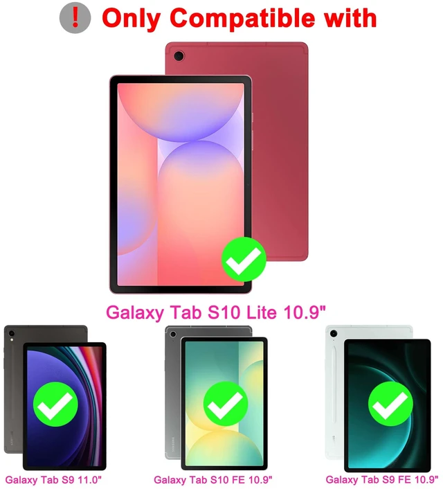 Alt view image 2 of 6 - for Samsung Galaxy Tab S10 Lite S10 FE/S9 FE 10.9"/S9 Backlit Keyboard Case | 7-Color Backlight, Multi-touch Trackpad, Rechargeable, Pen Holder, TPU Protective Book Cover