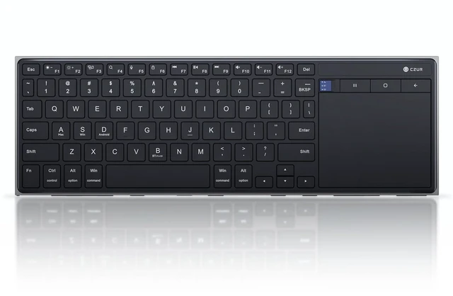 Main image of K5S Bluetooth Keyboard with Touchpad, Wireless & Wired Keyboard | Portable Rechargeable Keyboard with Trackpad& Media Control Keys, for PC/Laptop/Tablet/Phone, for Windows/Mac/Android/iOS