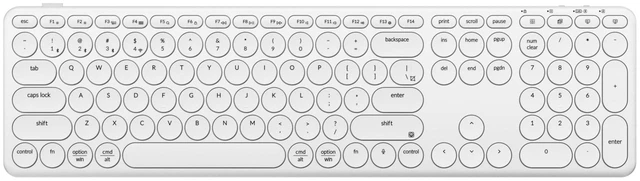 Main image of B5 Pro Ultra-Slim Full-Size Wireless Keyboard, 112-Key Layout with Number Pad, 2.4 GHz Bluetooth 5.2 USB-C, 1000 Hz Polling, Launcher, 300 Hours Working Time, Mac Windows Linux - Ivory White