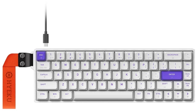 Main image of HK-K22 Gaming Keyboard with Hall Effect Magnetic Switch, Rapid Fast Magnetic Keyboard with Adjustable Trigger, 8000Hz Polling, RGB Backlit 65% Compact Keyboard Design for PC(White)