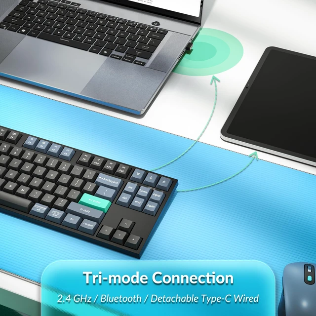 Alt view image 3 of 7 - B33 Ultra-Slim Wireless TKL Keyboard, Silent Scissor, 320H Battery | Wireless, ultra-slim and silent design with up to 320-hour battery life