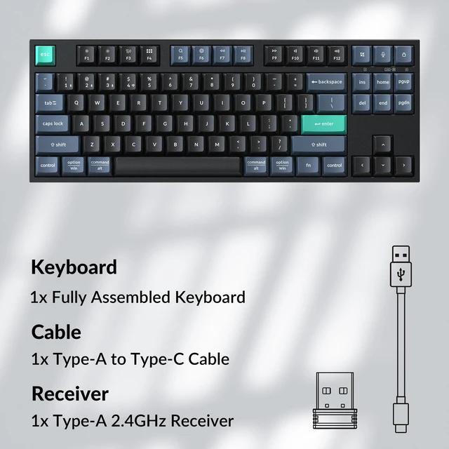Alt view image 7 of 7 - B33 Ultra-Slim Wireless TKL Keyboard, Silent Scissor, 320H Battery | Wireless, ultra-slim and silent design with up to 320-hour battery life