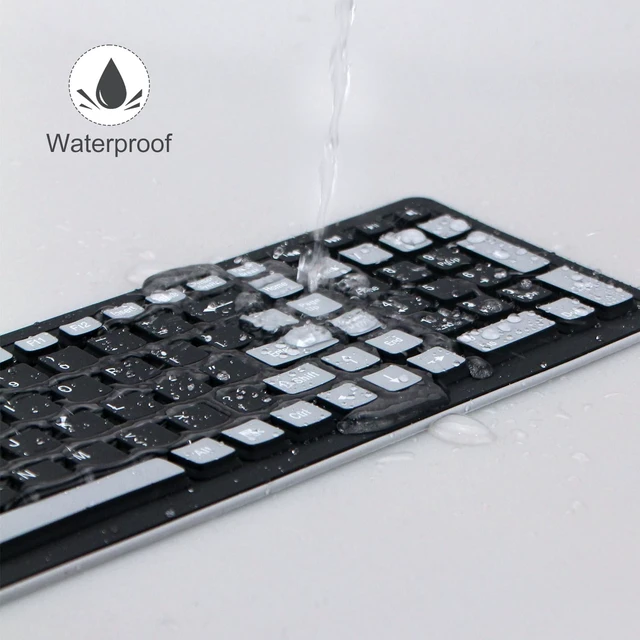 Alt view image 6 of 7 - Silicone Keyboard, Foldable Wireless Rollup Keyboard for Computer, Laptop | 2.4GHz Wireless, Waterproof, Dustproof, Lightweight, Compact Size, Perfect for PC, Notebook, Laptop and Travel, Black