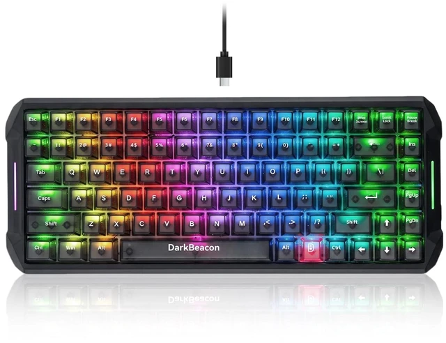 Main image of Blade84 TKL Silent Mechanical Keyboard, Quiet Typing, Programmable 84 Keys, AI-Software, 8000Hz N-Key Rollover, Hot Swap Gasket Structure, RGB Wired Gaming Keyboard for Win/Mac