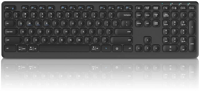 Main image of Wireless Bluetooth Keyboard, Support Multi Device Switching, Full Size, Scissor-Switch Keys Silent Design for Computer, Laptop, MacBook and iPad