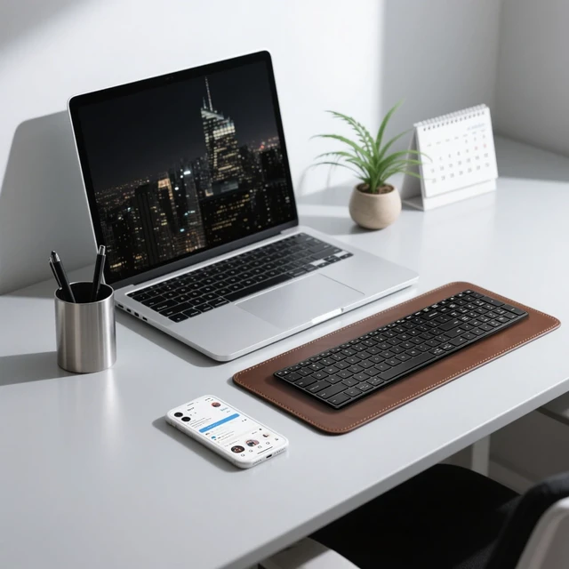 Alt view image 6 of 7 - Wireless Bluetooth Keyboard, 3-Device Free Switching (2.4G+BT), Ultra-Slim Compact Wireless Keyboard Quiet Typing for PC/Laptop/Smart TV/Phone,12 Multimedia Keys