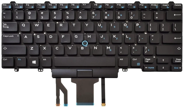 Alt view image 2 of 7 - Backlit Keyboard Replacement Compatible with Dell EducationLatitude E5450 E5470 E5480 E7450 P40G E7470 E7480,Latitude 14 5480 5488 5490 5491 7480 7490 with Pointer US Layout