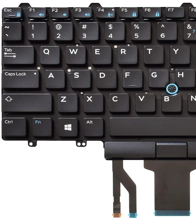Alt view image 4 of 7 - Backlit Keyboard Replacement Compatible with Dell EducationLatitude E5450 E5470 E5480 E7450 P40G E7470 E7480,Latitude 14 5480 5488 5490 5491 7480 7490 with Pointer US Layout