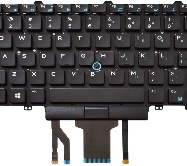 Alt view image 5 of 7 - Backlit Keyboard Replacement Compatible with Dell EducationLatitude E5450 E5470 E5480 E7450 P40G E7470 E7480,Latitude 14 5480 5488 5490 5491 7480 7490 with Pointer US Layout