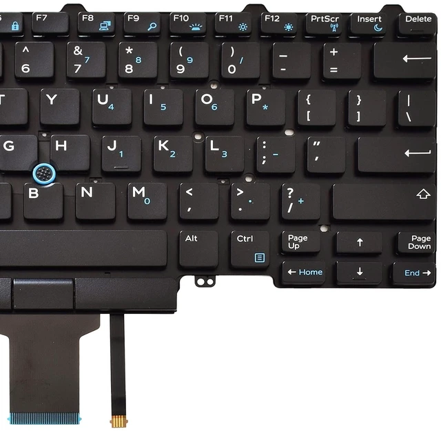 Alt view image 6 of 7 - Backlit Keyboard Replacement Compatible with Dell EducationLatitude E5450 E5470 E5480 E7450 P40G E7470 E7480,Latitude 14 5480 5488 5490 5491 7480 7490 with Pointer US Layout