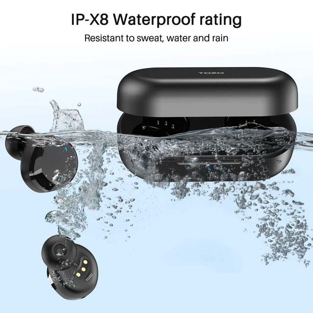 Alt view image 3 of 7 - T12 Wireless Earbuds Bluetooth 5.3, LED Display Case, Deep Bass Sound | ENC Call Noise Cancellation Ear Buds, 55H Playtime, APP EQ Customization, IPX8 Waterproof