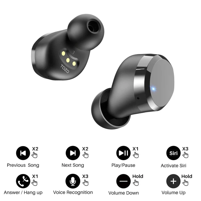Alt view image 6 of 7 - T12 Wireless Earbuds Bluetooth 5.3, LED Display Case, Deep Bass Sound | ENC Call Noise Cancellation Ear Buds, 55H Playtime, APP EQ Customization, IPX8 Waterproof