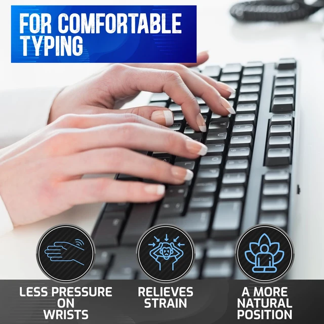 Alt view image 2 of 7 - Computer Keyboard Feet Replacement 2 Pcs - Rubber Grip Small Ergonomic Tilt Stand Clips to Prop Up Keyboard Legs - for Logitech K120, K260, K270, K330, K345, K350, K360, K520, K835, K850 and More
