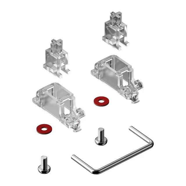 Alt view image 5 of 6 - PC Screw in Crystal Stabilizer RGB Set for 60% Layout Keyboard | compatible for 60% Mechanical Gaming Keyboard,contains4*2u+1*6.25u+4*2u wire