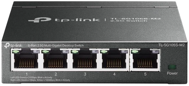 Main image of TL-SG105S-M2, 5 Port Multi-Gigabit 2.5G Unmanaged Ethernet Switch | Ethernet Splitter, Plug & Play, Desktop/Wall Mount, Silent Operation