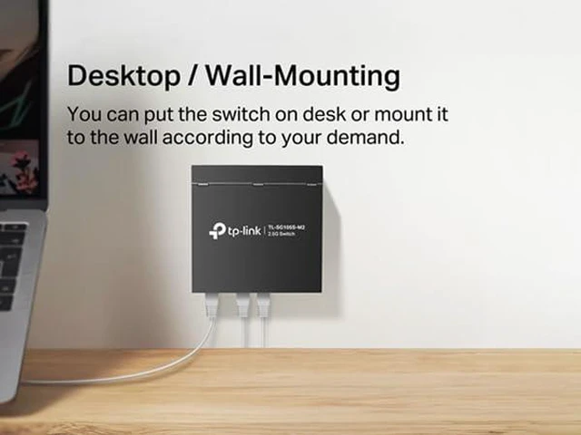 Alt view image 7 of 7 - TL-SG105S-M2, 5 Port Multi-Gigabit 2.5G Unmanaged Ethernet Switch | Ethernet Splitter, Plug & Play, Desktop/Wall Mount, Silent Operation