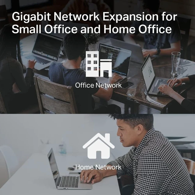 Alt view image 7 of 7 - 8 Port Gigabit Ethernet Network Switch - Ethernet Splitter | Plug & Play | Fanless | Sturdy Metal w/ Shielded Ports | Traffic Optimization | Unmanaged | Lifetime Protection (TL-SG108)