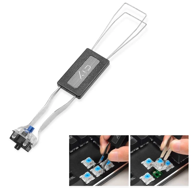 Alt view image 3 of 7 - 2-Pack Keycap and Switch Pullers Stainless Steel Switch Remover for Mechanical Keyboard, DIY Tool for Fixing Keyboard