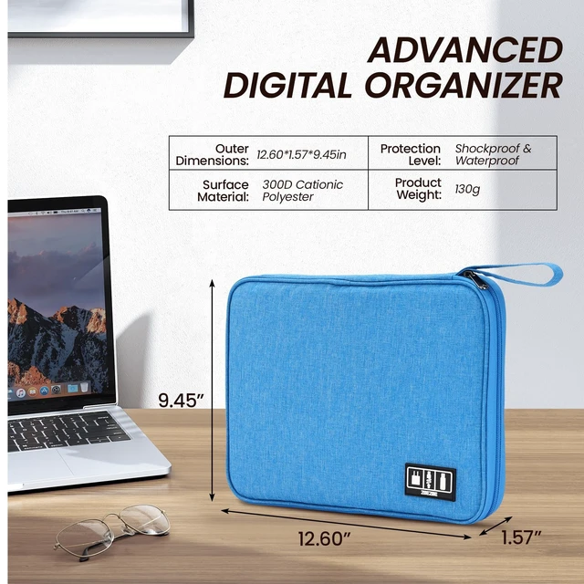 Alt view image 3 of 7 - iPad Bag for 11 Inch, Tablet Sleeve & Organizer Case | Padded tablet sleeve with storage for iPad, keyboard, charger, cables and accessories for work, school or travel.