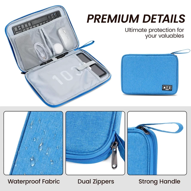 Alt view image 4 of 7 - iPad Bag for 11 Inch, Tablet Sleeve & Organizer Case | Padded tablet sleeve with storage for iPad, keyboard, charger, cables and accessories for work, school or travel.