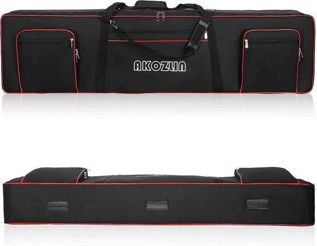 Alt view image 6 of 7 - 88 Key Keyboard Case, Soft Padded Keyboard Gig Bag, Piano Bag | Portable Keyboard Carrying Bag with Handle,Adjustable Shoulder Straps, Pockets for Accessories, 54.1"x13.18"x6.69"