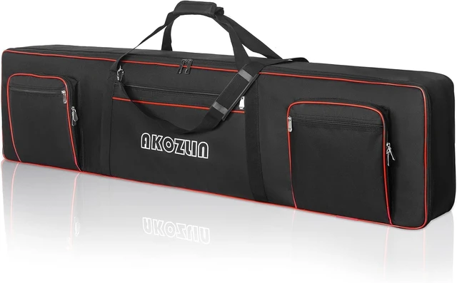 Alt view image 7 of 7 - 88 Key Keyboard Case, Soft Padded Keyboard Gig Bag, Piano Bag | Portable Keyboard Carrying Bag with Handle,Adjustable Shoulder Straps, Pockets for Accessories, 54.1"x13.18"x6.69"