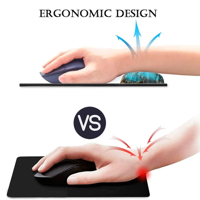Alt view image 3 of 7 - Mouse Pad with Wrist Rest,Ergonomic Mouse Pads Wrist Support for Desk,Large Mousepad for Wireless Mouse Gaming Laptop Work Home Desk Accessories Office Supplies Decor,9 x 10 in,Fall Forest