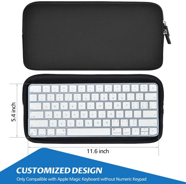 Alt view image 2 of 6 - Magic Keyboard Sleeve Case, Padded Shockproof Protective Bag for 2024 Apple iMac 24 inch M4 M3 Magic Keyboard w/out Touch ID A2449 A2450,Wireless Magic Keyboard 2 MLA22LL/A A1644 Pouch for Mac